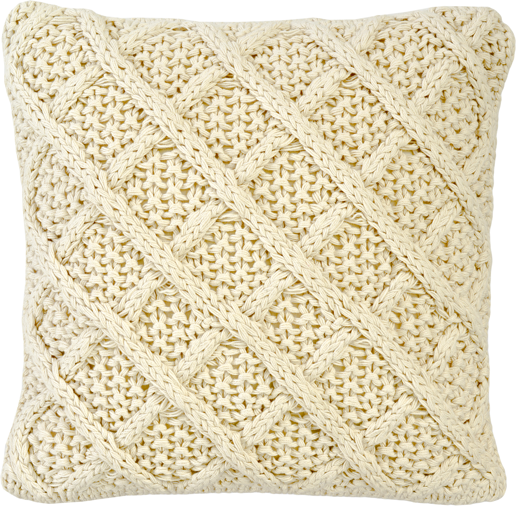 Sander Kissenhülle LEEDS ca. 45 x 45cm in Farbe creme, Kissen, Dekoration für Zuhause, Strickwaren, Pullover