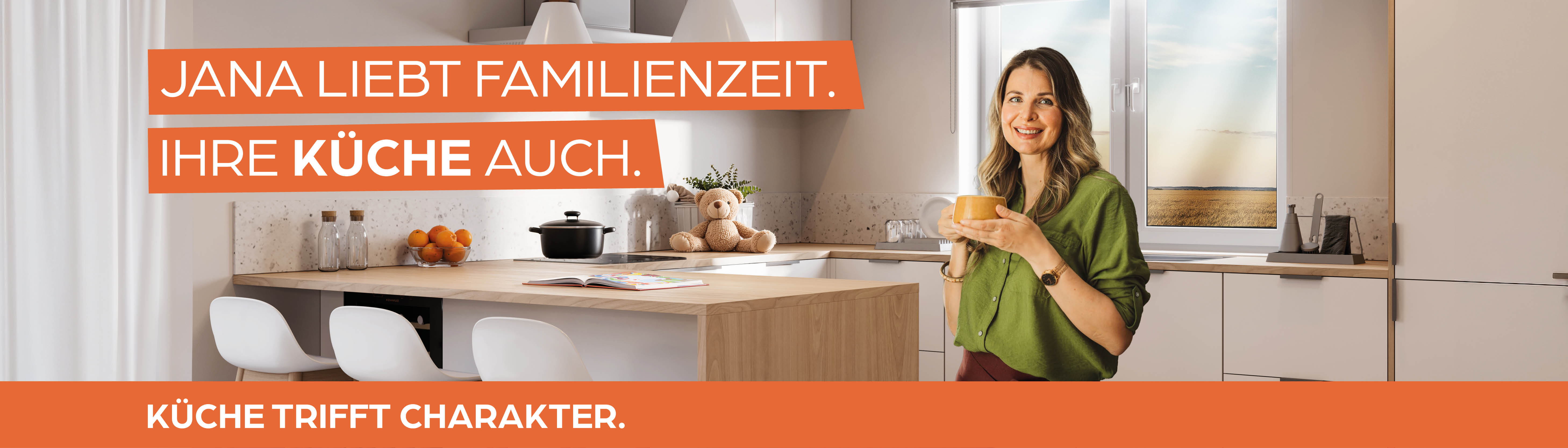 kitchen, Kücheninsel, grüne Bluse, Frau, Ofen