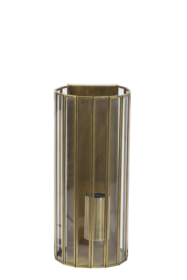 Wandleuchte STROBY in antik bronze / Glas