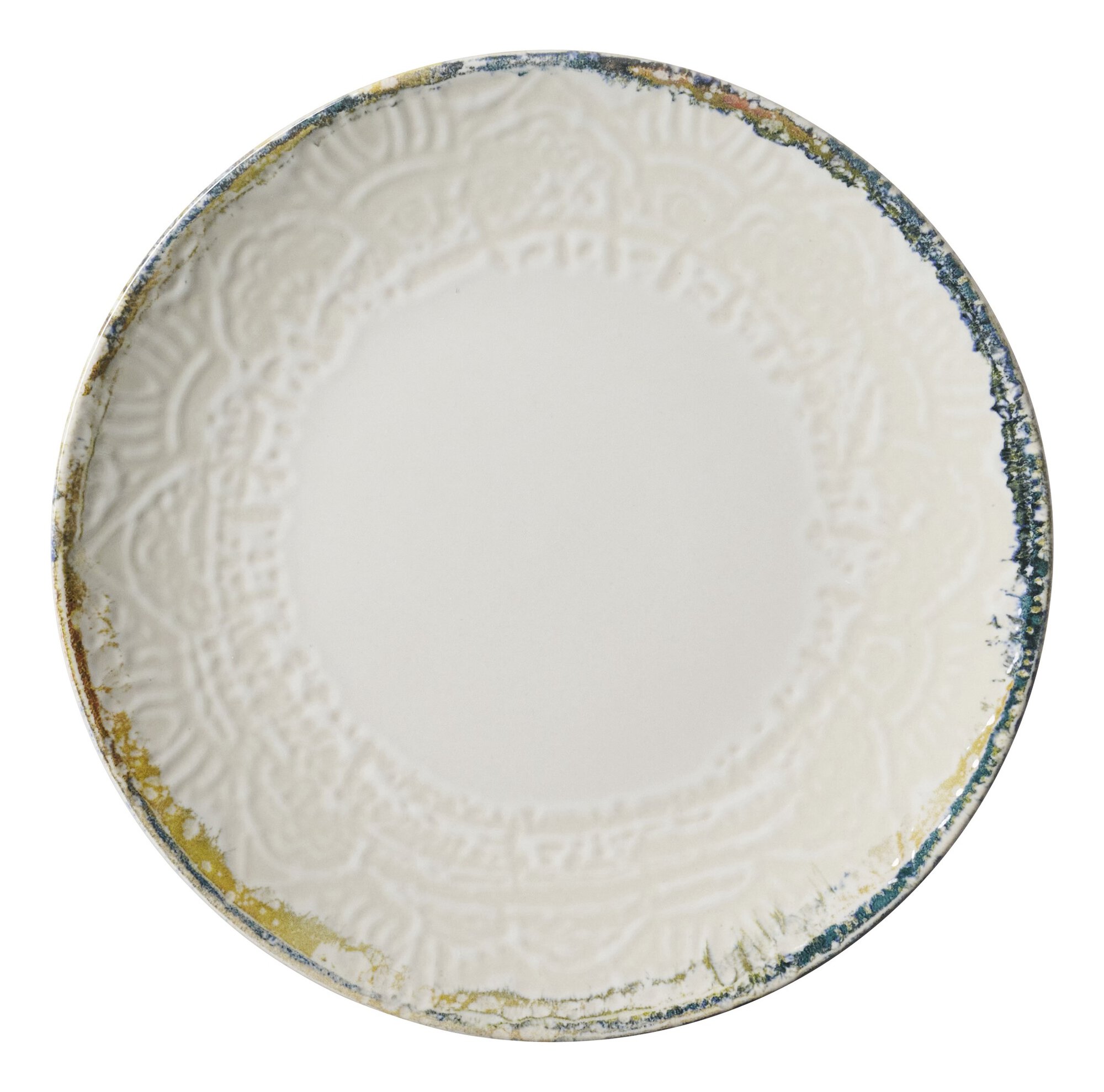 Ritzenhoff & Breker Dessertteller ALFONSO 20,5cm aus Steinzeug beigeöbunt, Porzellan, Töpferei, Untertasse, Teller, Mahlzeit