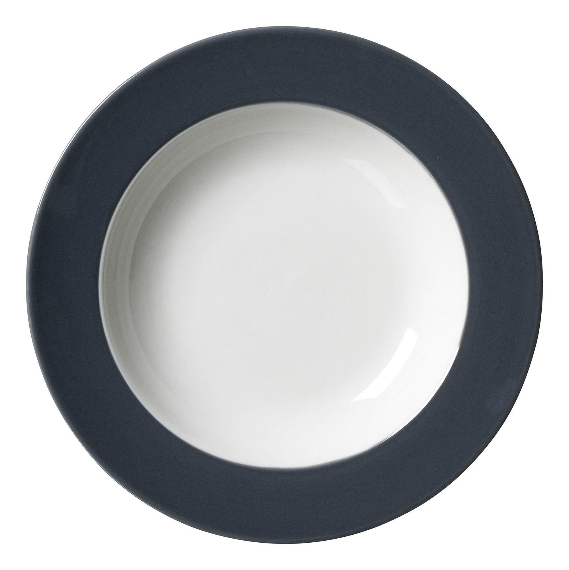 Ritzenhoff & Breker Suppenteller 22cm DOPPIO aus Porzellan anthrazit Ritzenhoff & Breker Suppenteller 22cm DOPPIO aus Porzellan anthrazit