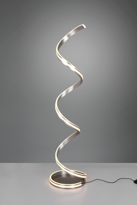 Trio LED-Stehleuchte NURIA in Nickel matt