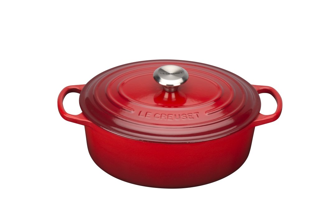 Le Creuset Bräter Sig 29cm in Farbe Kirschrot Le Creuset Bräter Ø ca. 29cm Kirschrot Oval