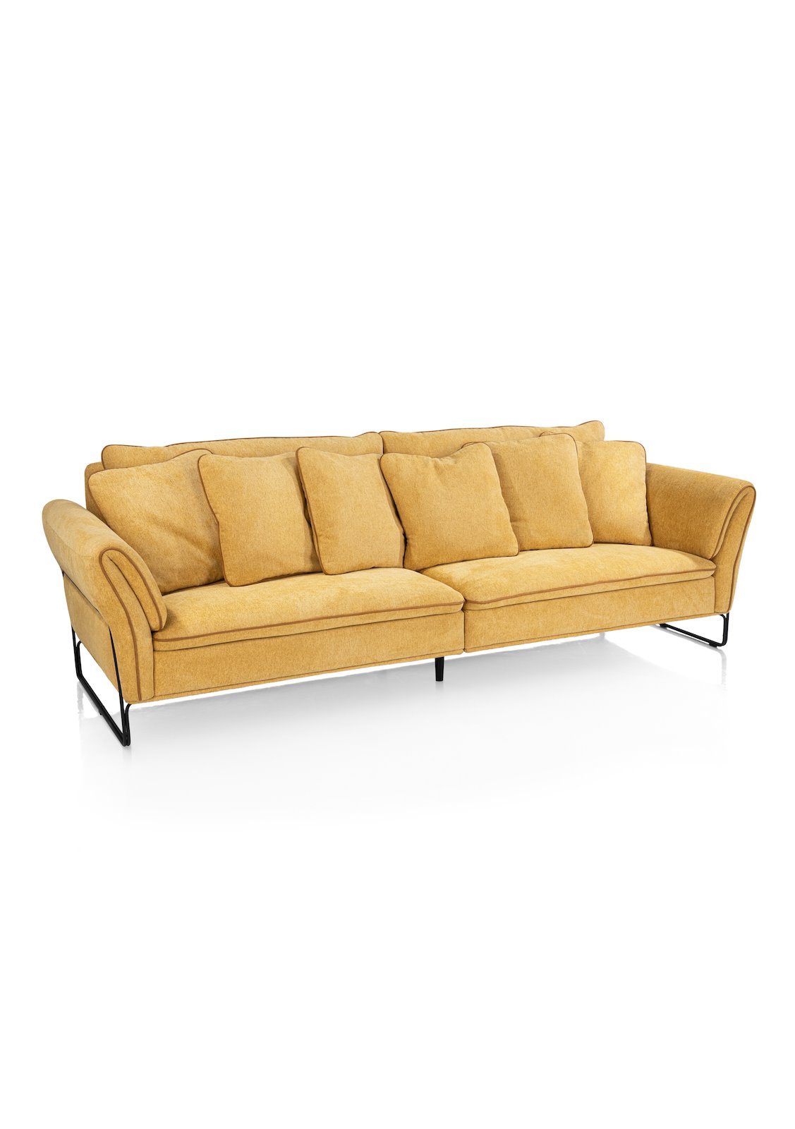 Henders & Hazel 4-Sitzer ALMERIA in Santos ocker, Sofa, Sofa-Landschaft, Garnitur, Couch, Wohnzimmersofa