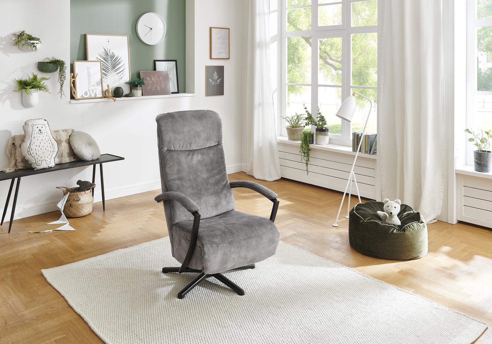 Modulmaster Relaxsessel MM-ZE1062 in Stoff Amira silver