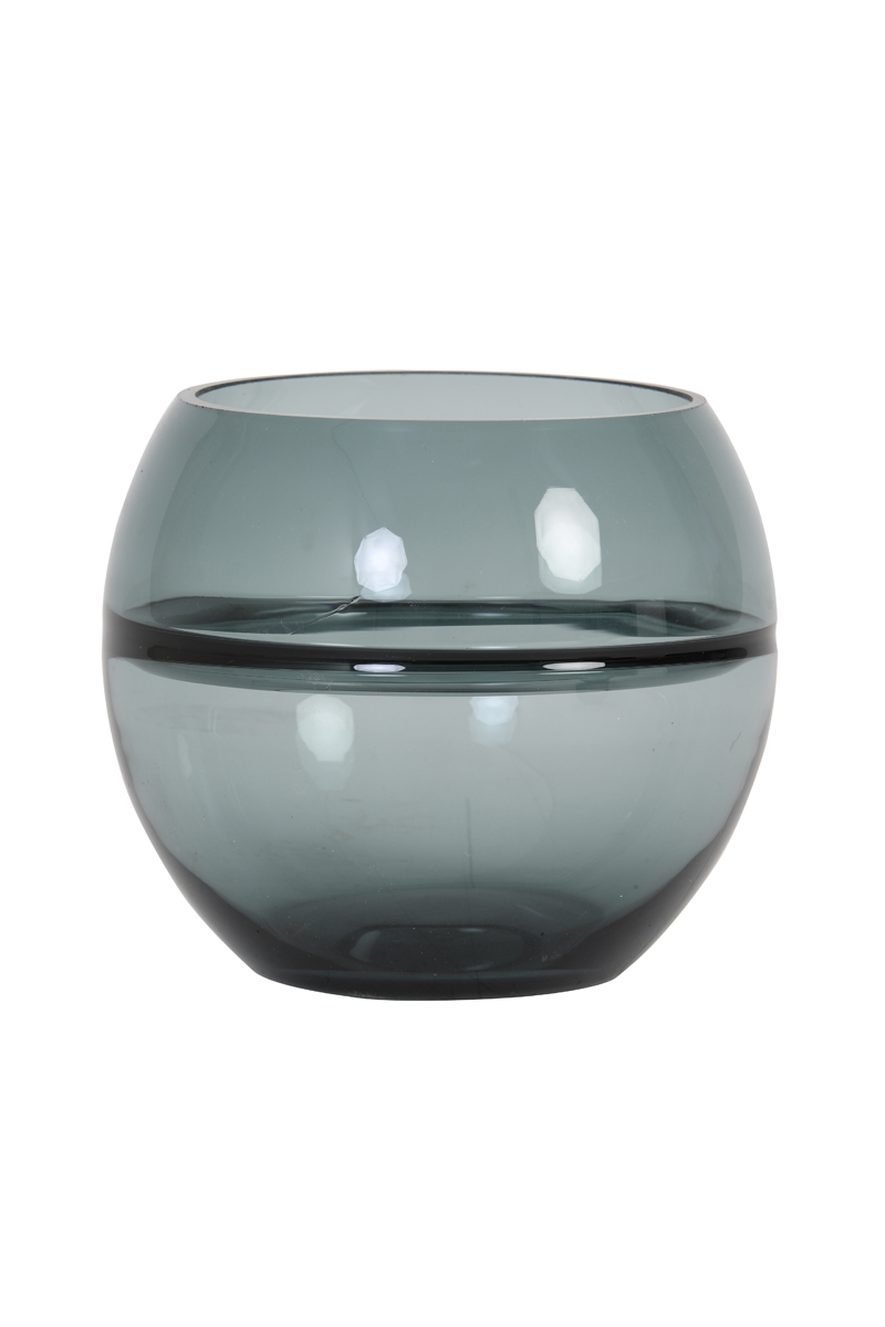 Light & Living Teelicht SOLIS 15x13cm in glas dunkel grau Light & Living Teelicht SOLIS 15x13cm in glas dunkel grau