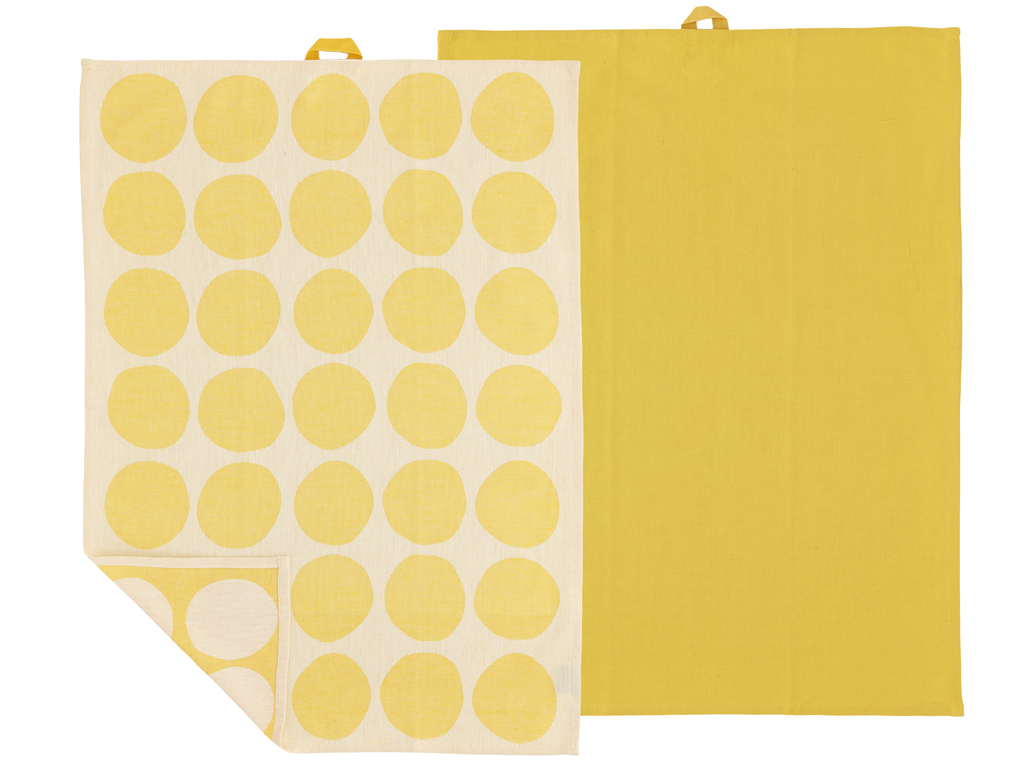 F&H Geschirrtuch BUBBLES in Farbe Gelb