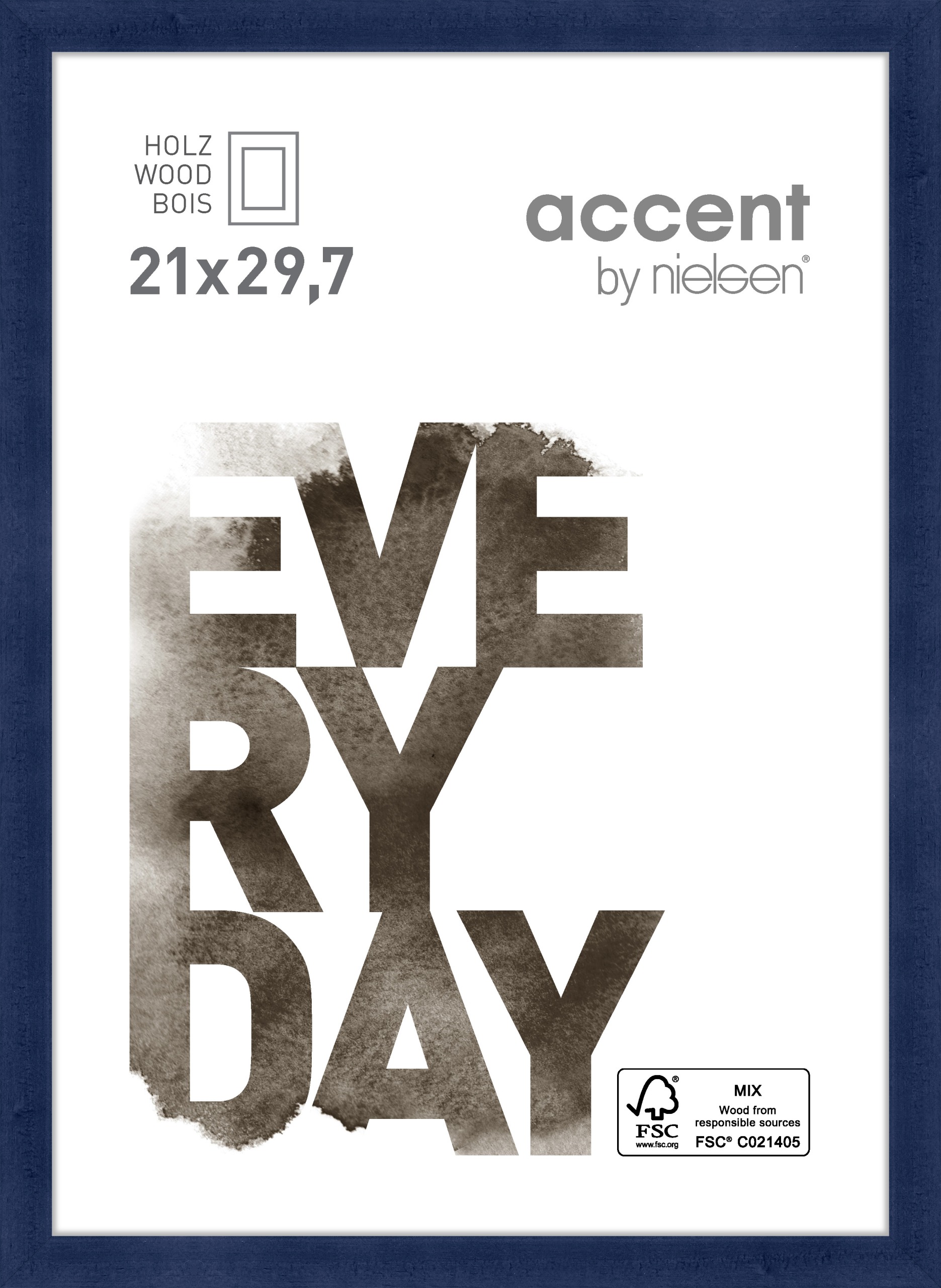 Accent by Nielsen Holz Bilderrahmen Zoom ca. 21x29,7cm in Farbe Dark Blue