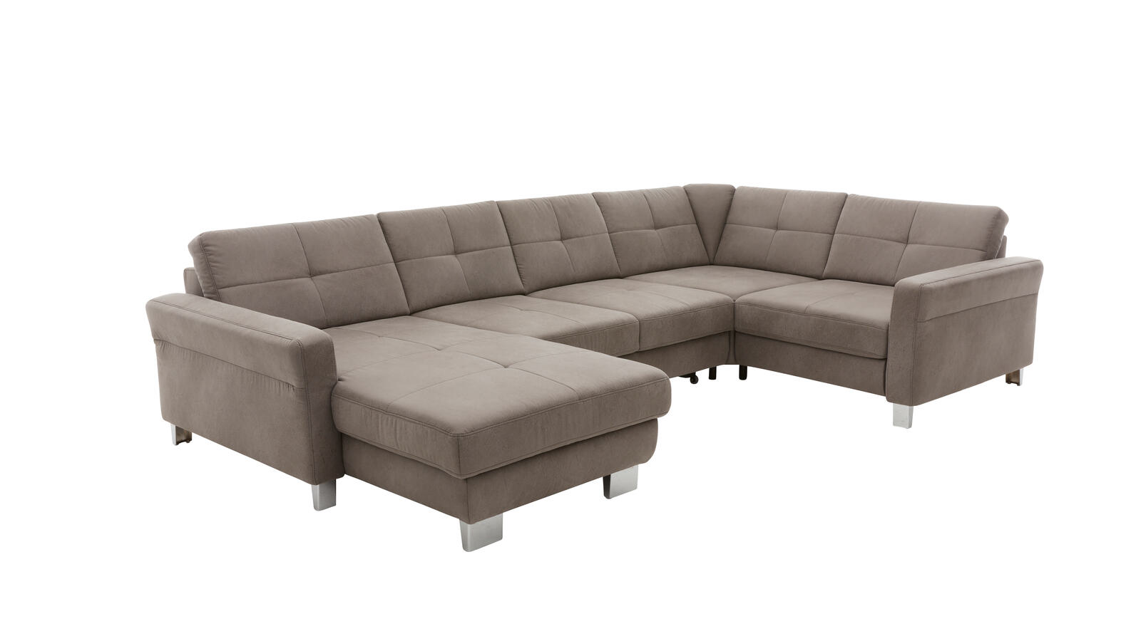 Modulmaster Wohnlandschaft MM-MP1139 ca. 351x214cm in Stoff Saddle grau