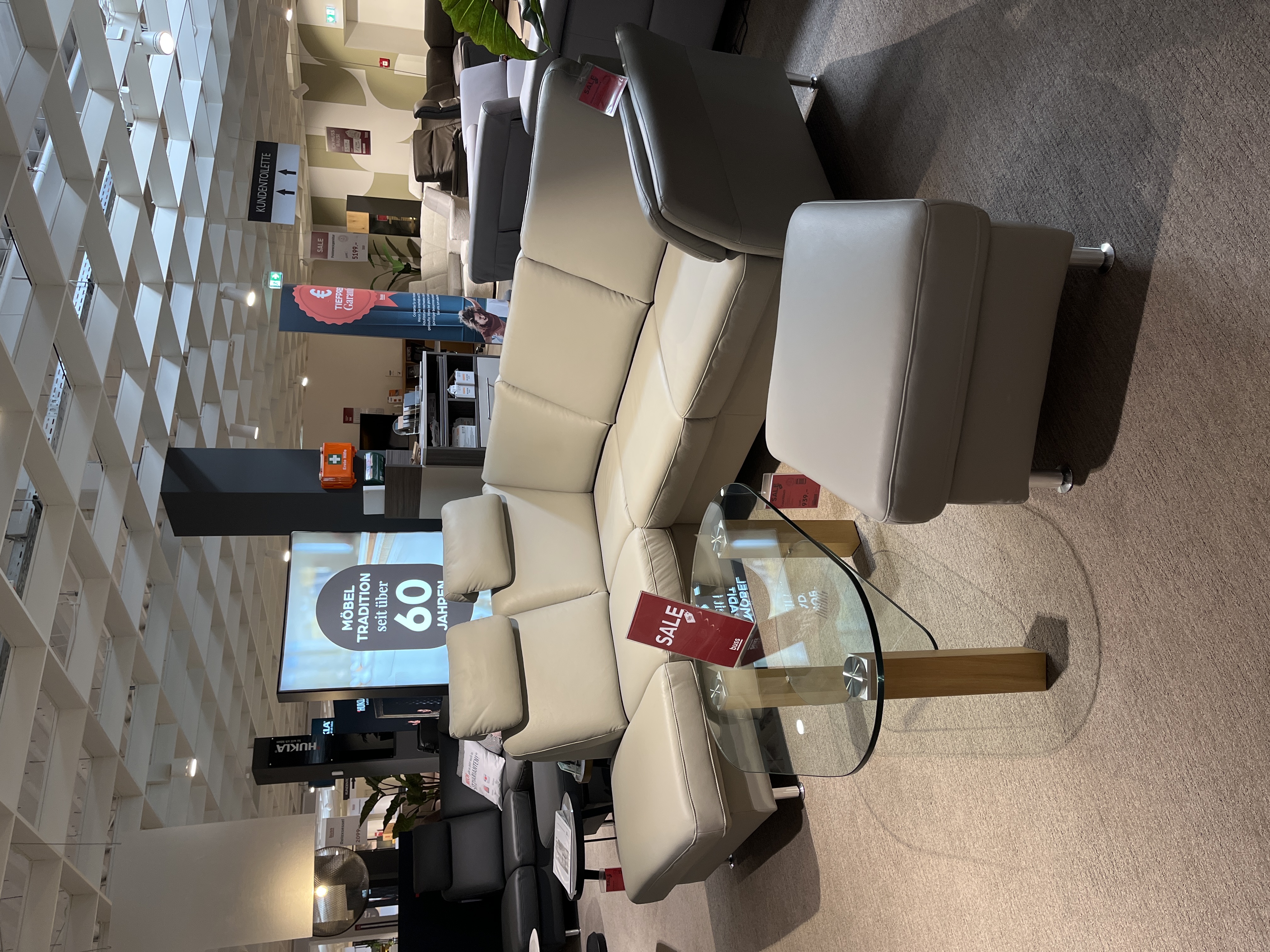 Polsterrundecke in mint, Sofa, Wohnzimmer, Ledersofa, Ecksofa, Beige