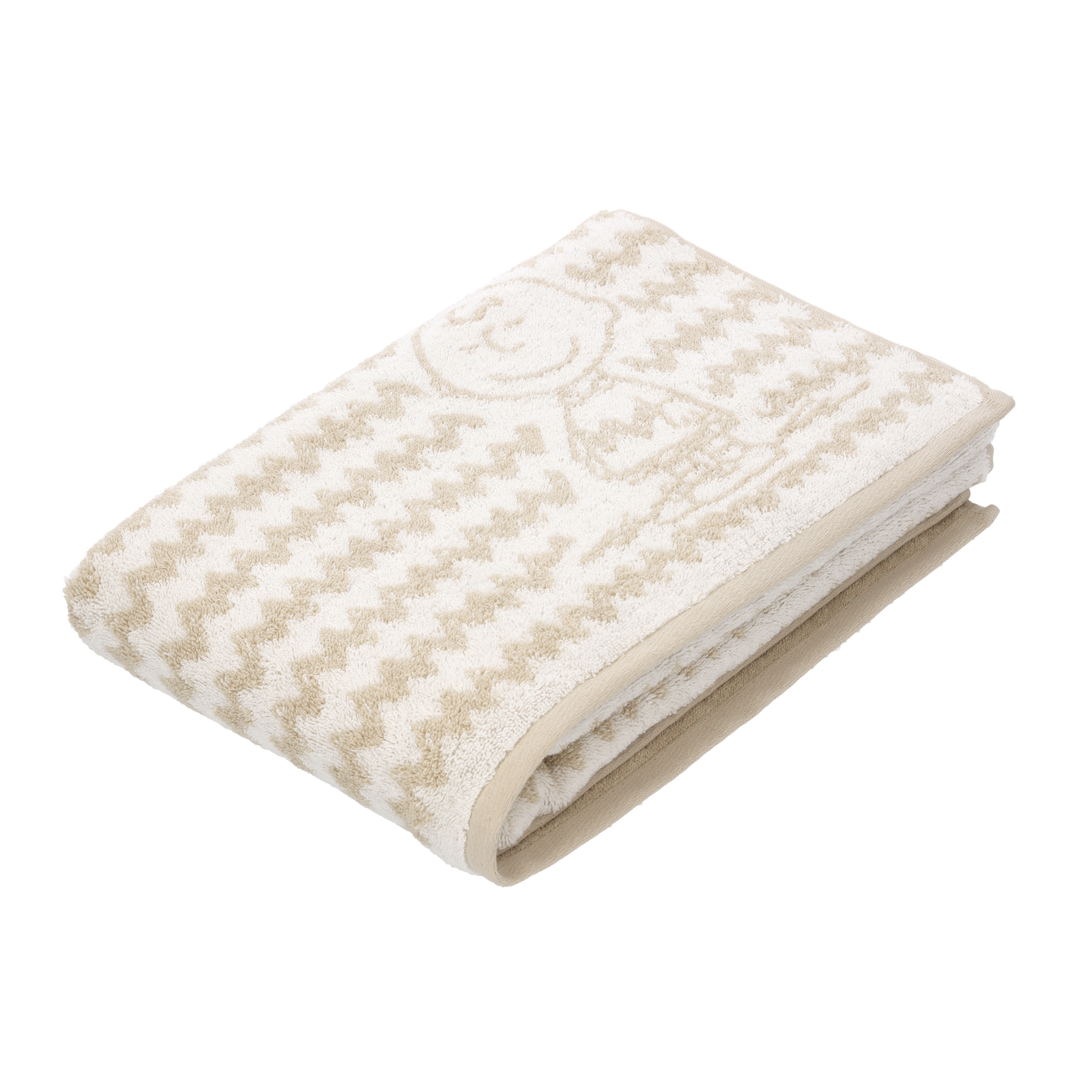 Vossen Duschtuch Charlie Brown ca. 67x140cm in Farbe tibet, towel, Handtuch, beige, Muster, gewebt