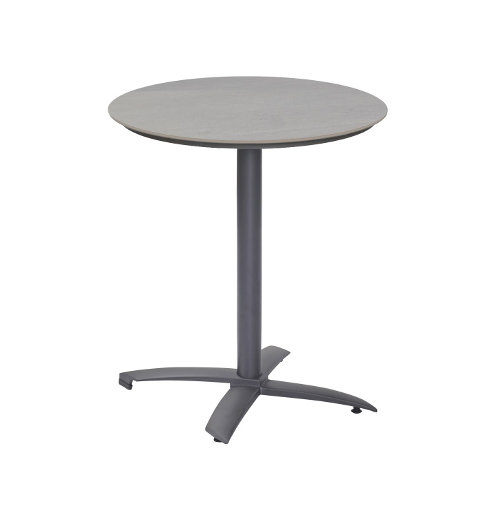 Bistrotisch DIWO in Schwarz L.C. Wholesaler Bistrotisch DIWO ca. H74 cm in Platte sintered Stone grau