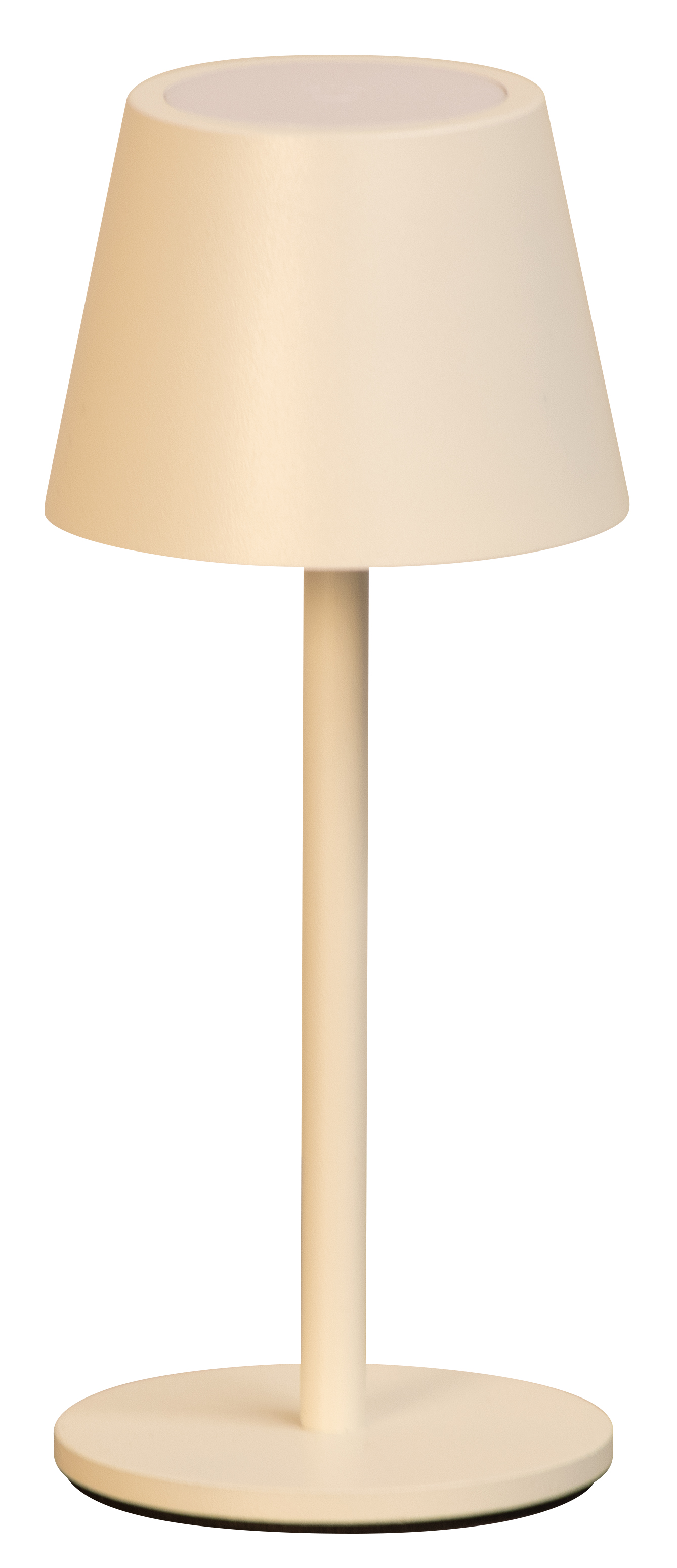 FH Lighting LED-Tischleuchte SALERNO in Metall sandbeige, Tischlampe, Stehleuchte, Lampenfuß, Lampenschirm, Cremefarben