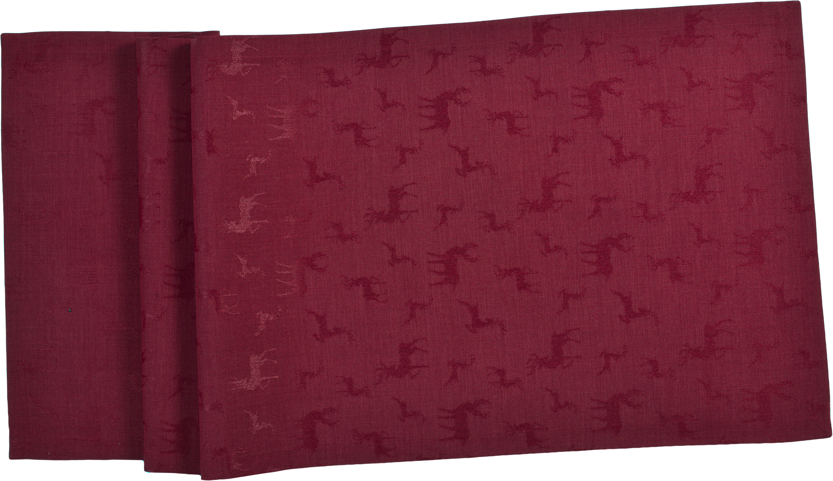 Sander Tischläufer NOVA ca. 40x100cm in Farbe burgundy, Tuch, Stoff, Burgunderrot, Dessin, Muster