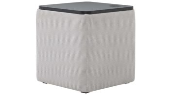 Interliving Würfelkonsole IL1418 ca. B48 H50 T48 cm in **Stoff Feincord silver 434004