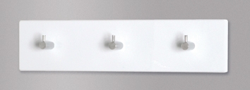 Haku Möbel Garderobenleiste ca. B34 H8 T5 cm in MDF Dekor hochglanz weiss