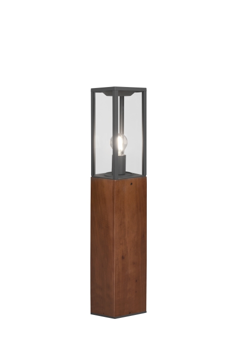 Trio Pfosten GARONNE in holzfarbig, Glas transparent klar