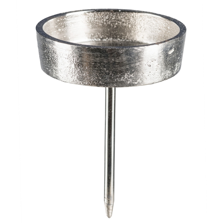 Gasper Aluminium Kerzenhalter mit Pin in Farbe Silber