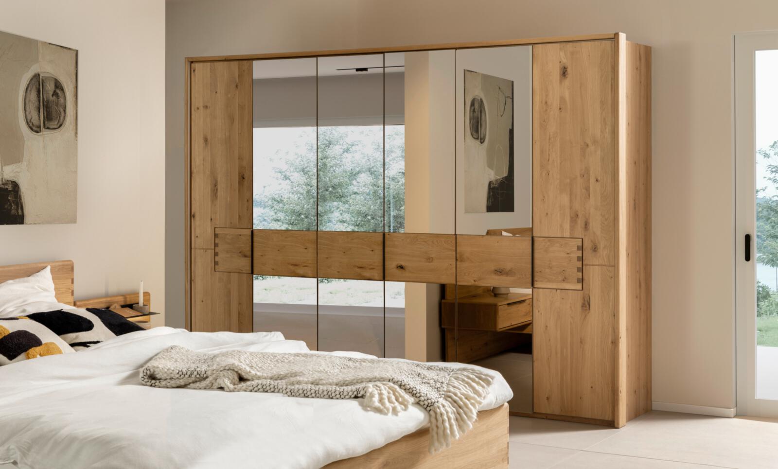 Schlafzimmer KUFSTEIN in Front Asteiche bianco massiv