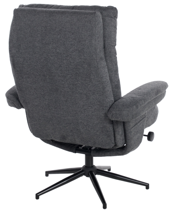 Relaxsessel mit Hocker OLVERA in Bergamo-Webstoff anthrazit Relaxsessel mit Hocker OLVERA in Bergamo-Webstoff anthrazit