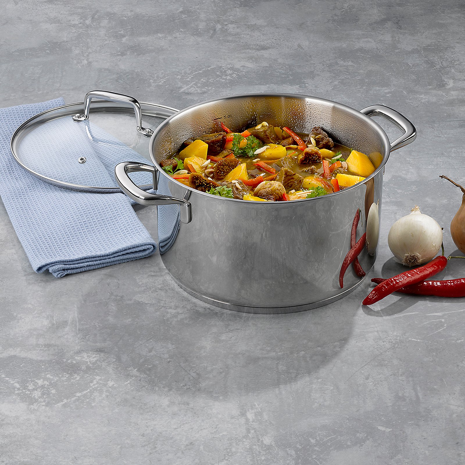 Kela Fleischtopf Flavoria FLAVORIA in Silber Glänzend Kela Fleischtopf Flavoria FLAVORIA in Silber Glänzend, Kochtopf, Kochgeschirr, Topf