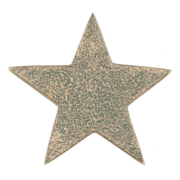 Gasper Holz Engel stehend in Farbe Jade, Sternsymbol, Symbol