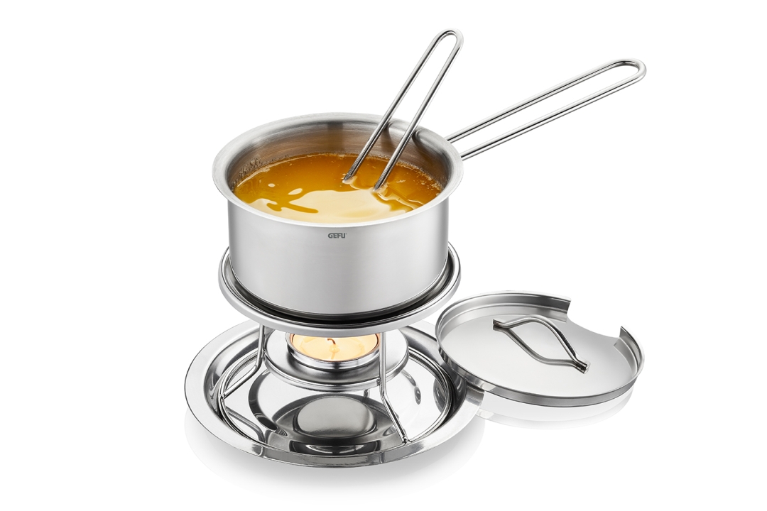 GEFU Saucen- und Butterwärmer-Set CALORIC in Farbe silber GEFU Saucen- und Butterwärmer-Set CALORIC in Farbe silber, Kochtopf, Fondue-Set, Edelstahl, Töpfe-Set, Wärmeschutz