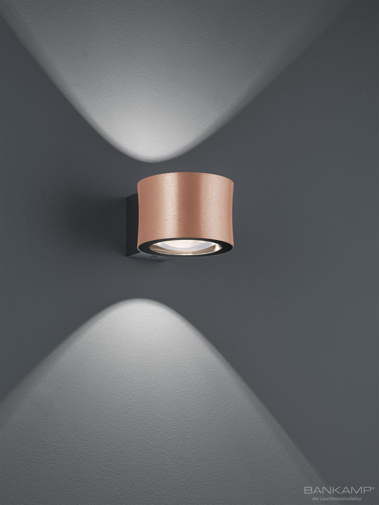 LED-Wandleuchte IMPULSE in Rose gold eloxiert
