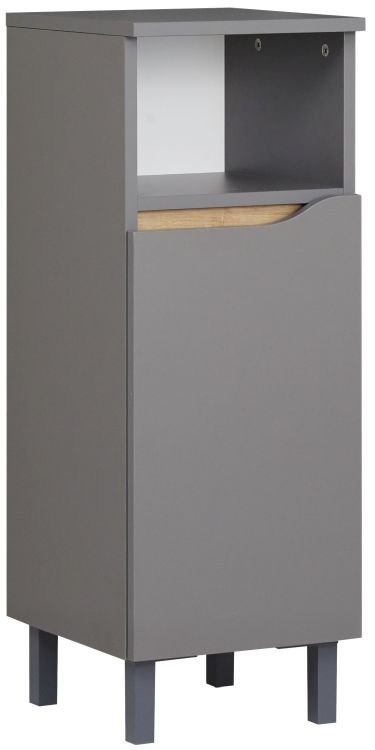 Pelipal Unterschrank Capri in quarzgrau mit Holzoptik Pelipal Unterschrank Capri in quarzgrau mit Holzoptik