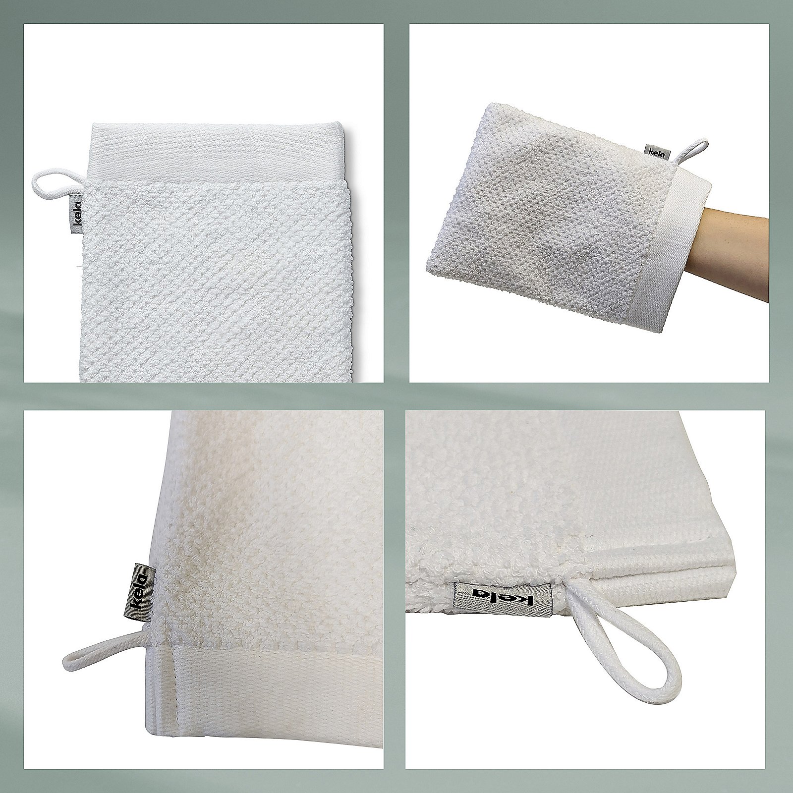 Kela Waschhandschuh Lavinia LAVINIA in weiß, Dekoration für Zuhause, Leinen, Zubehör