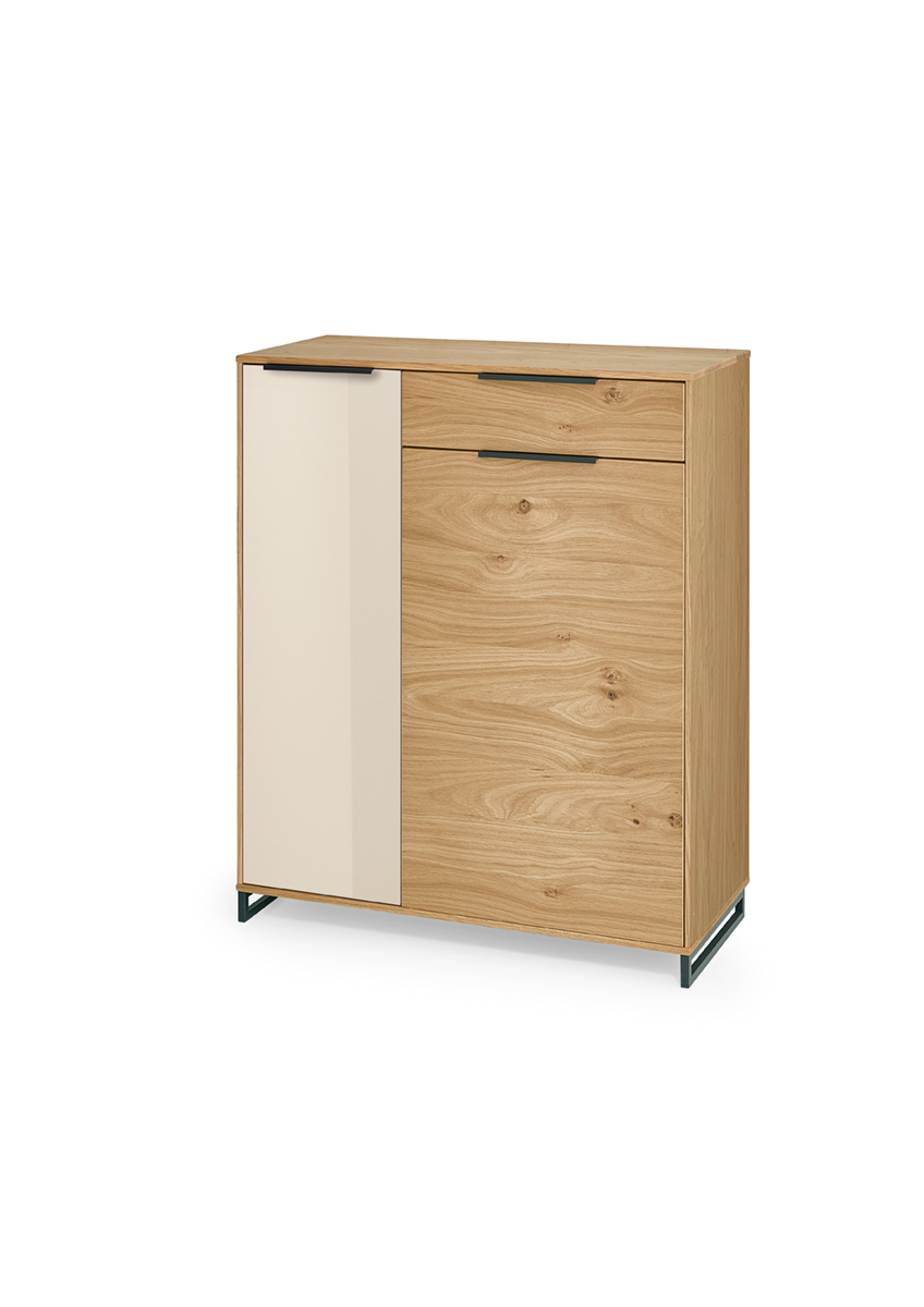 Voss Möbel Kommode LEONA B/H/T ca.86x105x37cm in Eiche bianco/Balkeneiche furn. Voss Möbel Kommode LEONA B/H/T ca.86x105x37cm in Eiche bianco/Balkeneiche furn.