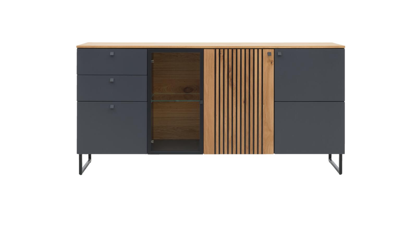 Interliving Sideboard INTERLIVING-5605 B/H/T ca.183x87x42cm in Lack quarzgrau