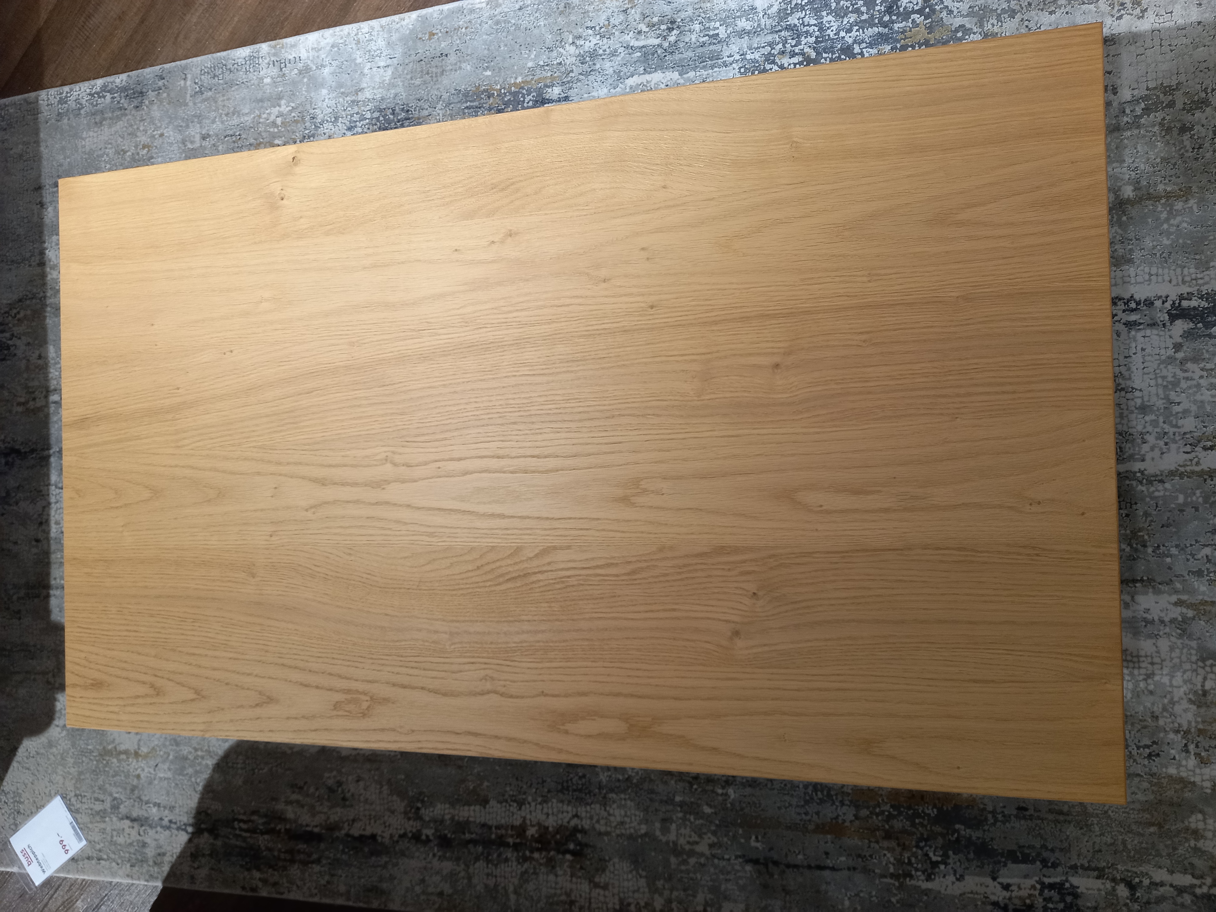 Wehrsdorfer Couchtisch SYLT LIVING ca. 120x70cm in weiß/Tischplatte Asteiche, Holz, Innenarchitektur, Sperrholz, Hartholz, Fußboden