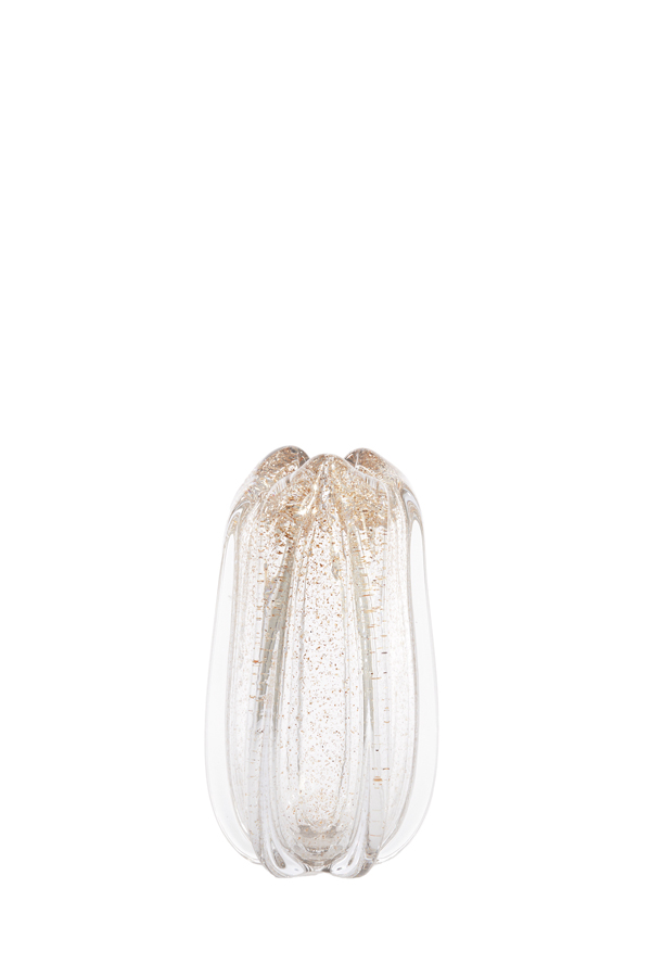 Vase MURELLA in Glas klar + Flitter sand