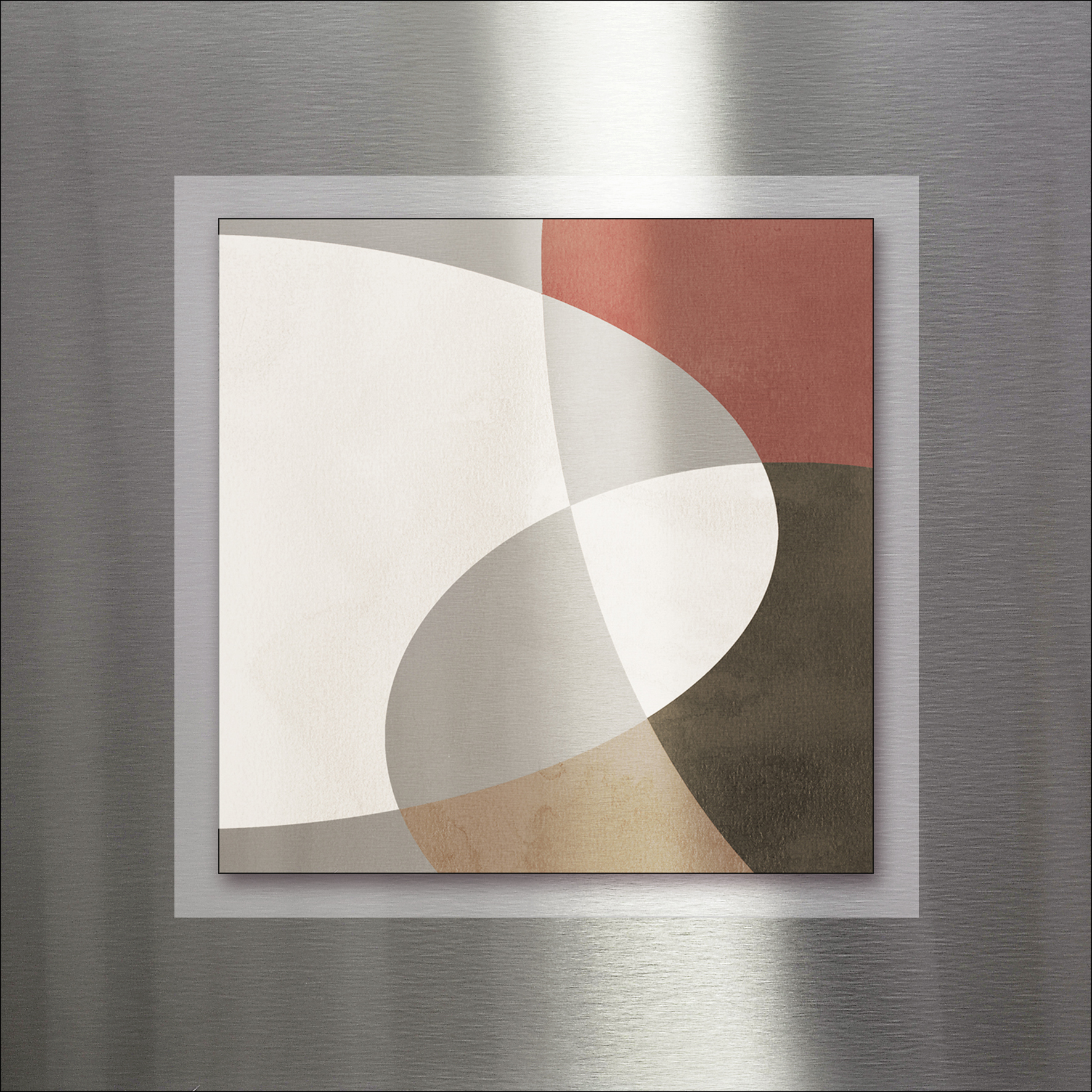ProArt Double-Alu -Dibond bedruckt mit Aufsatz aus Dibond 50x50cm Abstract Shapes XIII