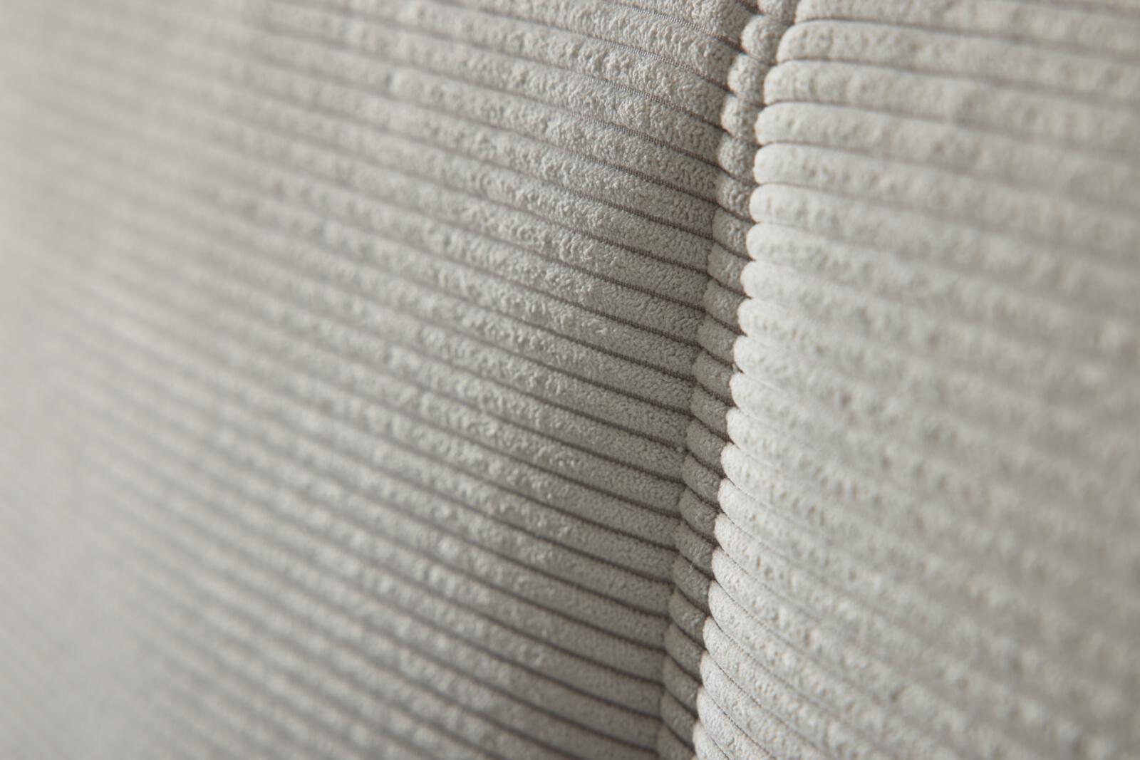 Interliving Boxspringbett IL1418 ca. 180x200cm in Farbe Feincord silver, Kissen, Samt, gestreift, Bezug, grau