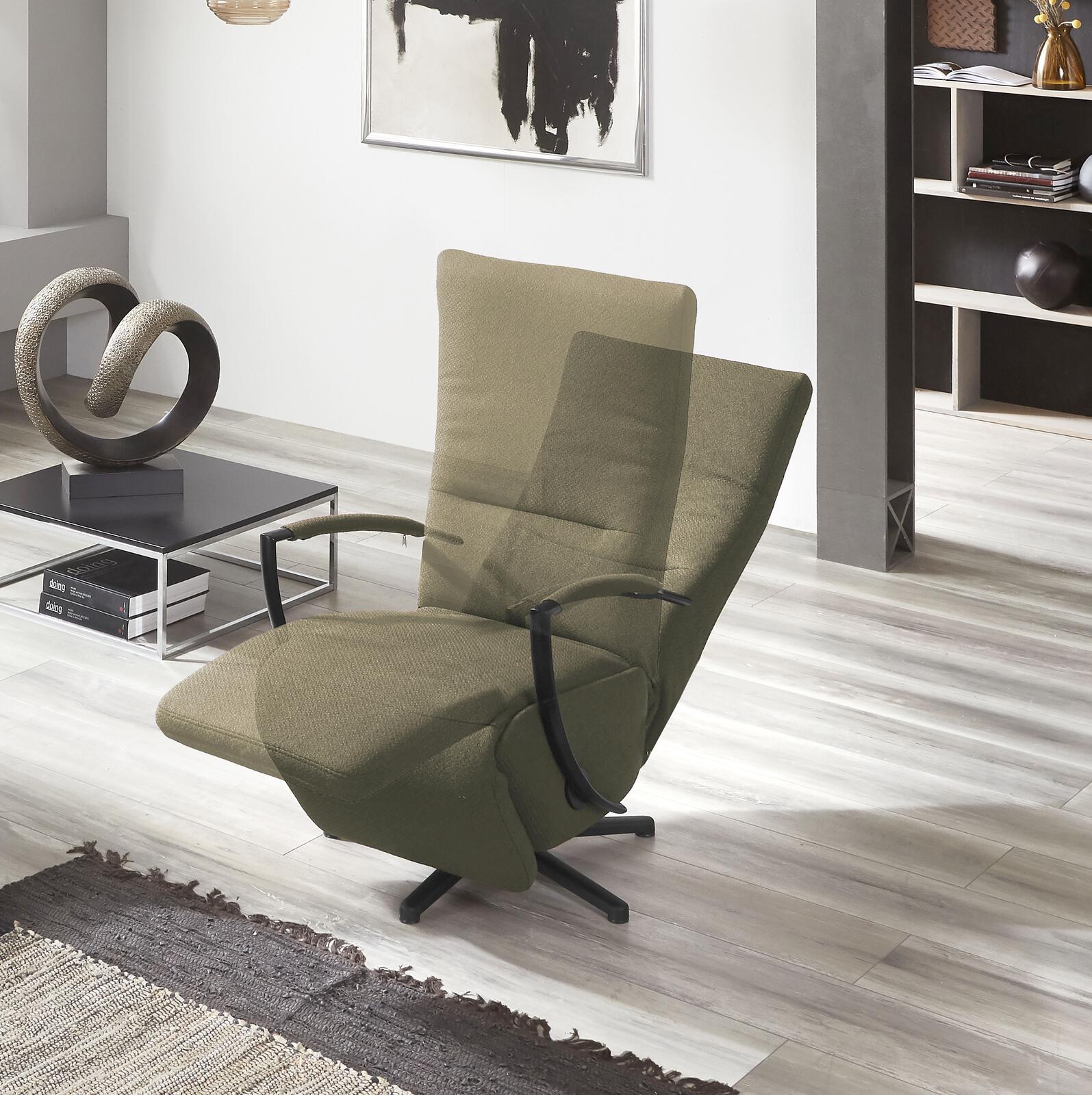 Poco Drehsessel Relaxline 3 in Stoff Amsterdam khaki