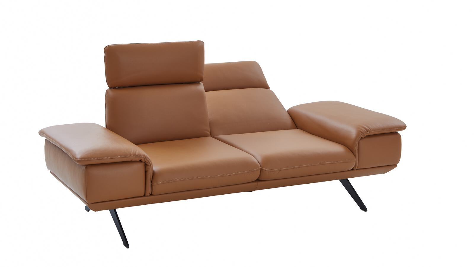Koinor Sofa klein ELEMENTS in Leder X-HAPPY bernstein