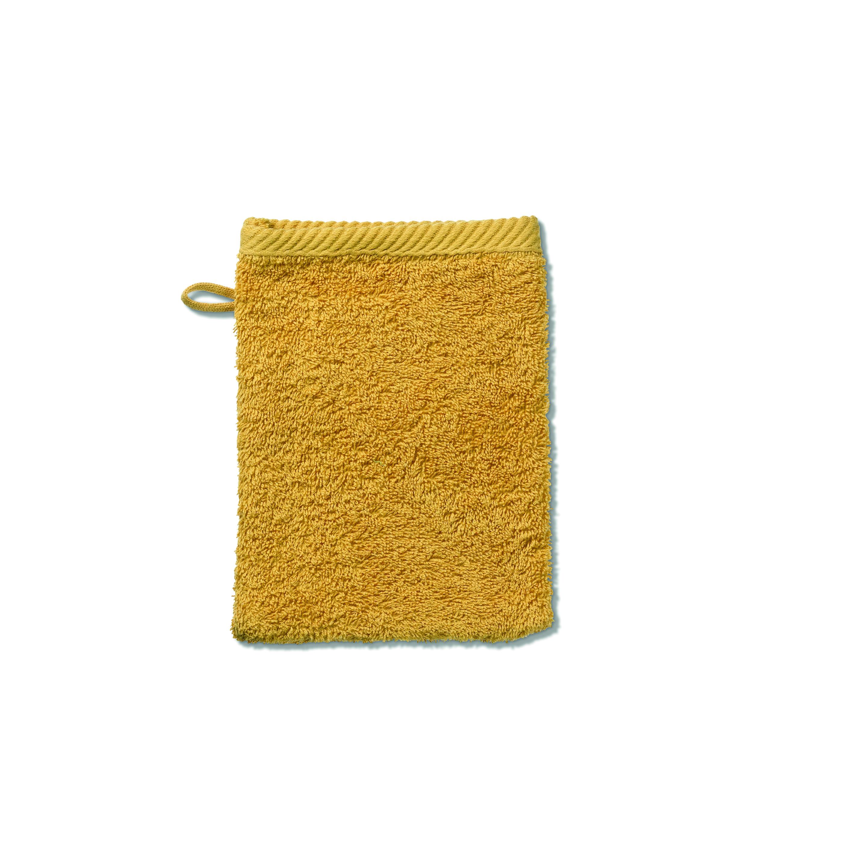 Kela Waschhandschuh LADESSA in Farbe currygelb