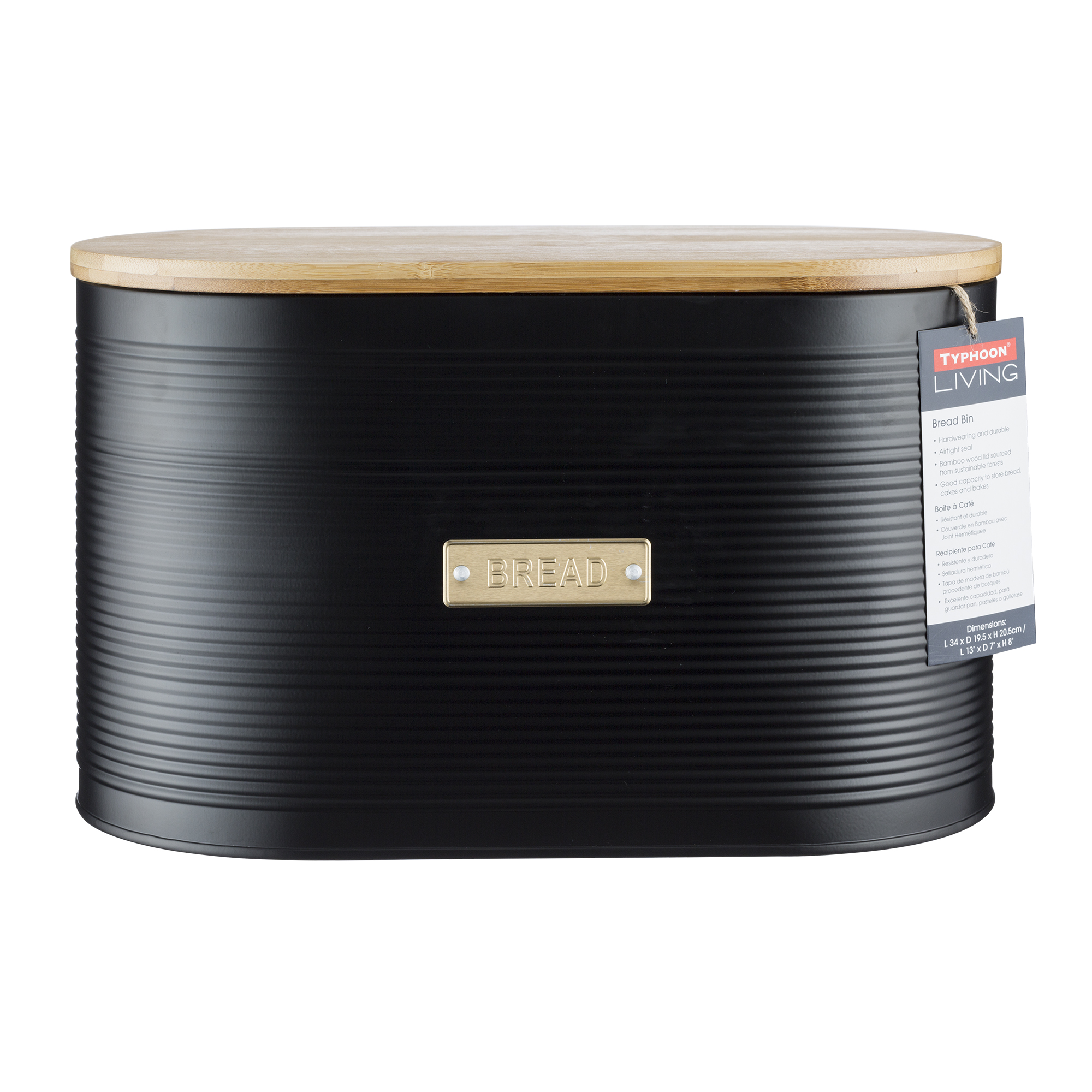 Profino OTTO Brotkasten, schwarz, 10,5 Liter