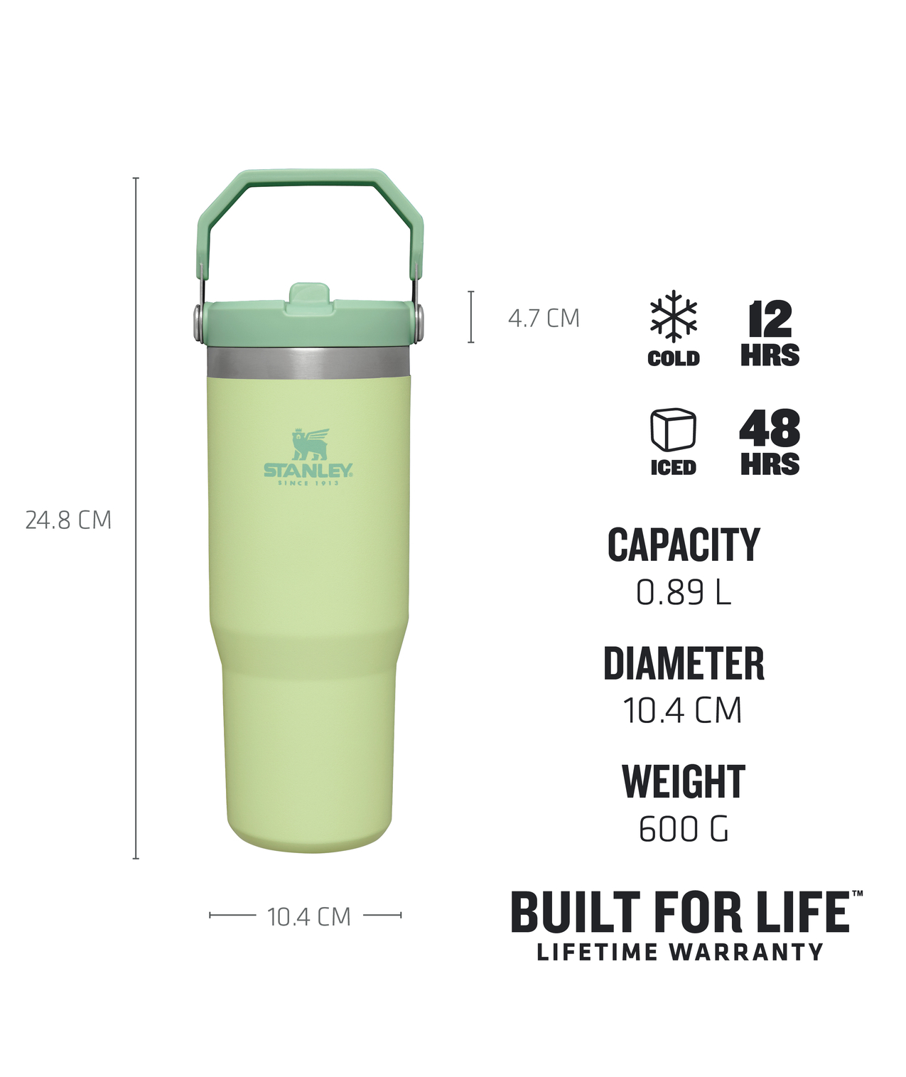 Stanley Iceflow™ Flip Straw Tumbler in Farbe Citron