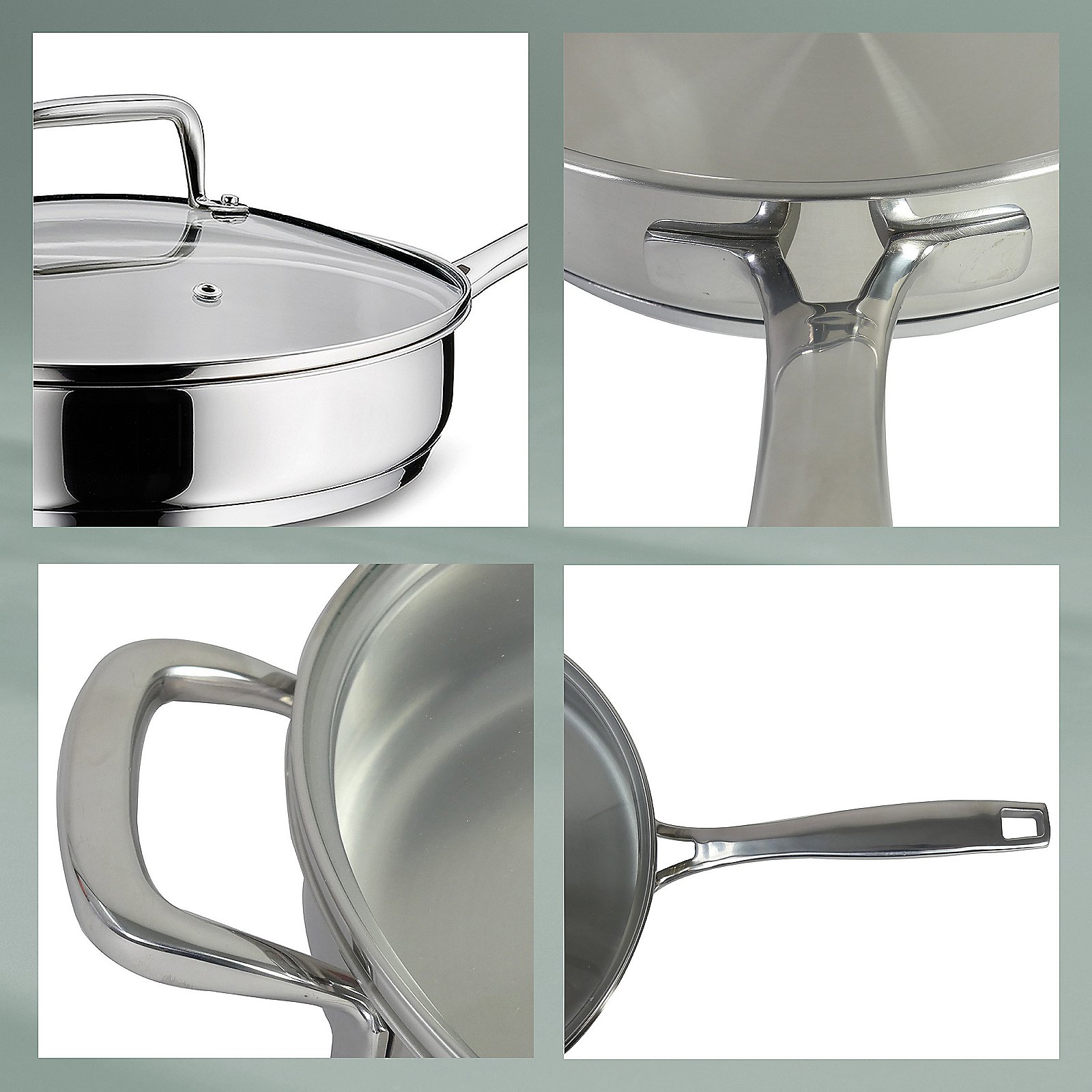 Kela Schmorpfanne Flavoria FLAVORIA in Silber Glänzend, Kochtopf, Kochgeschirr, Bratpfanne