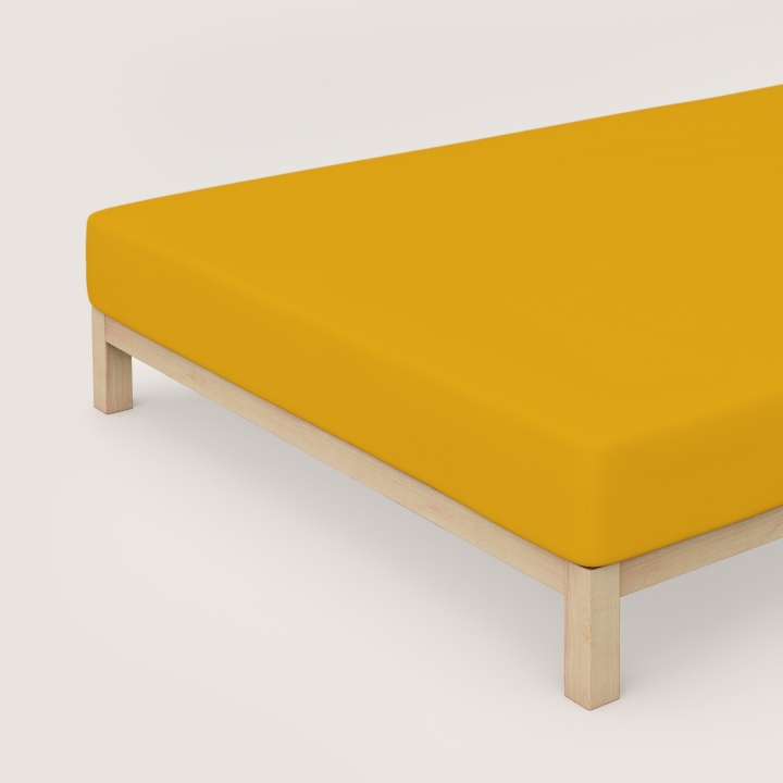 Schlafgut Casual Spannbettlaken ca. 140x200-160x200cm in Farbe Yellow Deep