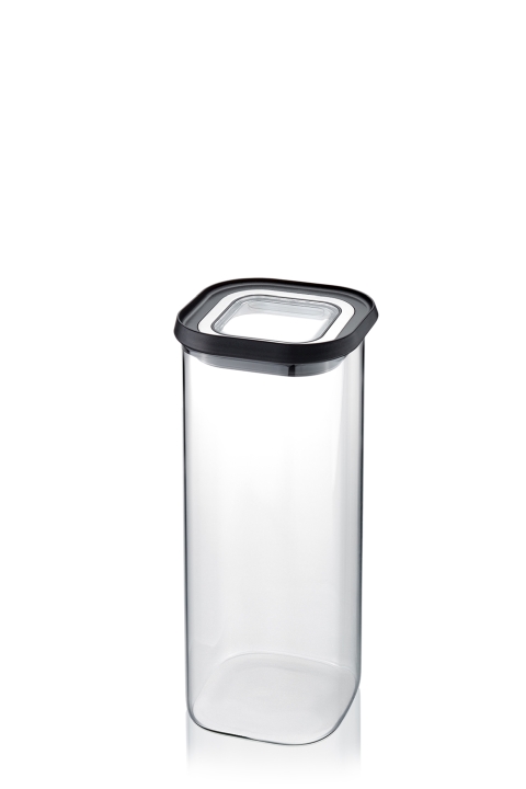 GEFU Vorratsdose PANTRY in Farbe schwarz/silber