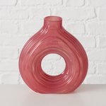Boltze Vase Tiffy in Farbe Glas lackiert dunkelrosa