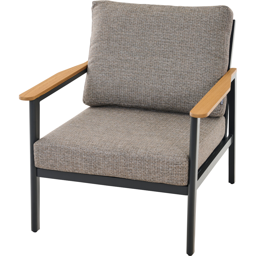 Lounge-Set 3-teilig LIGURIA in Farbe Gardino®-Geflecht twisted in taupe grau , Moebel, Stuhl, Sessel