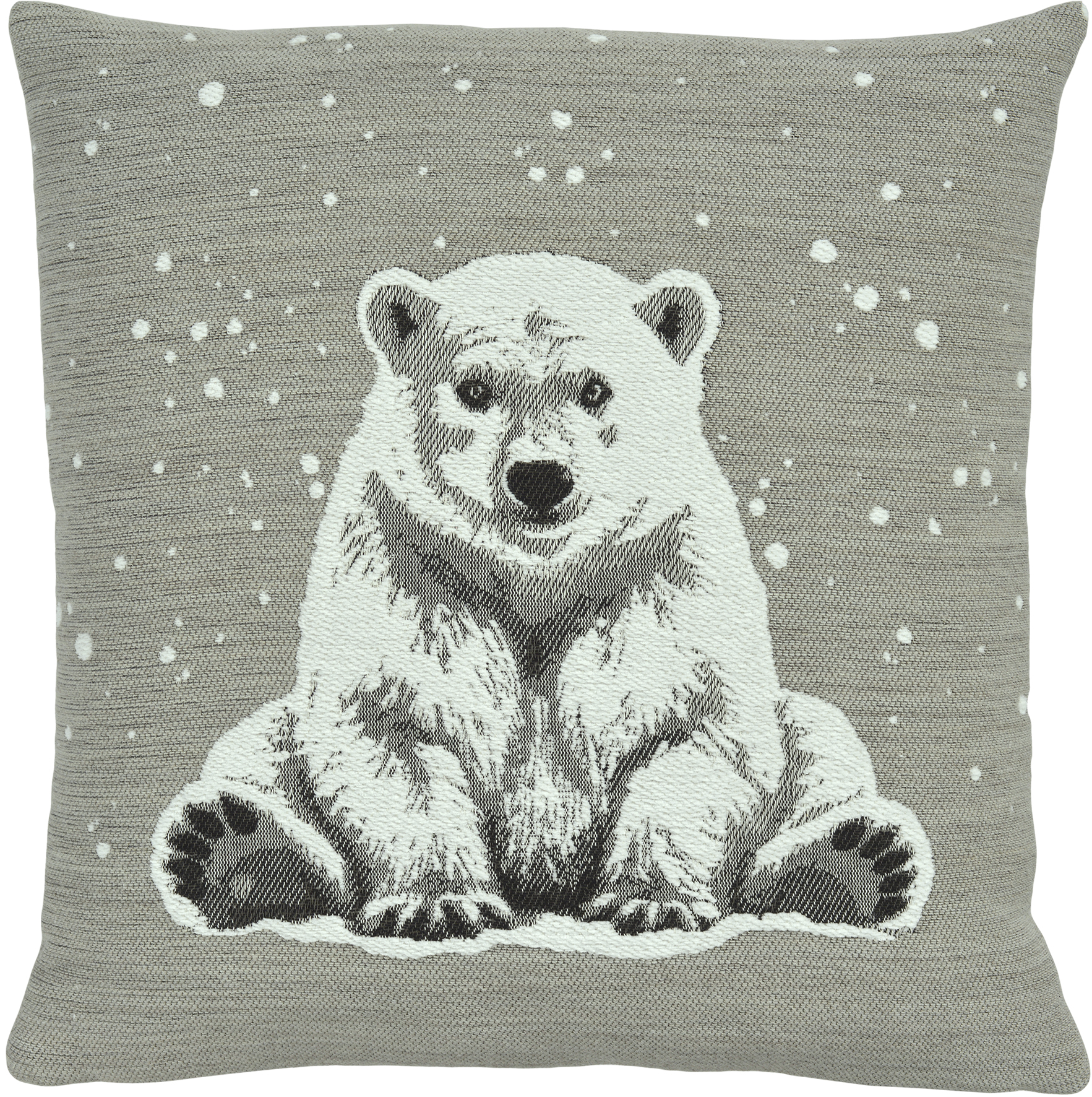 Sander Kissenhülle ARKTOS ca. 45 x 45cm in Farbe rock, Kissen, PolarBär, Winter, Wollstoff, Gemustert
