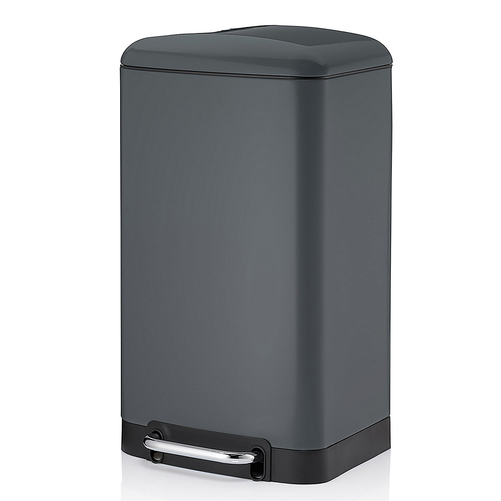 Kela Treteimer DAVINO in dunkelgrau, H:61cm, 30L, Zinn, Kann, Mülleimer, Postfach