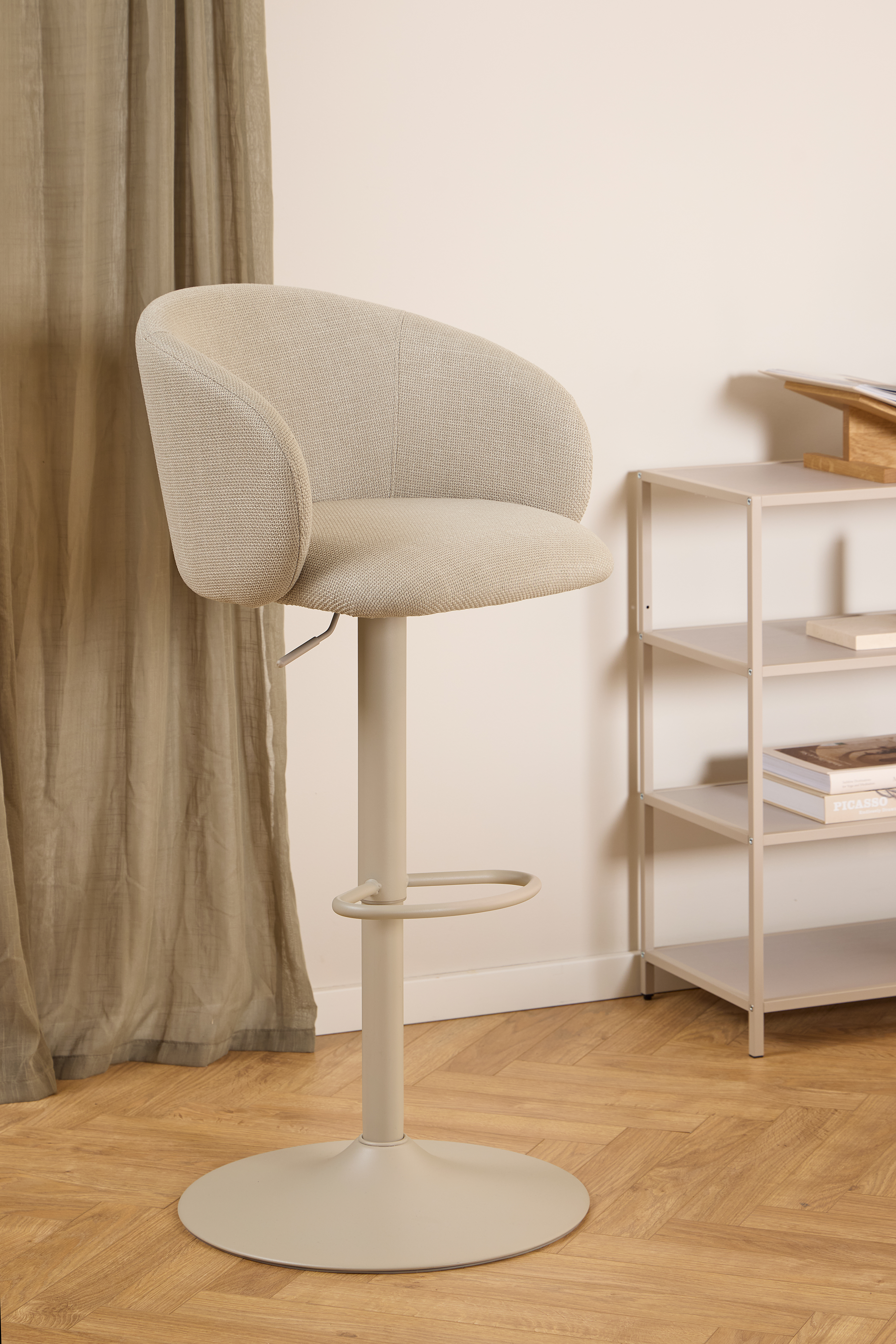 Barhocker ELEANOR in Stoff Basel beige 24