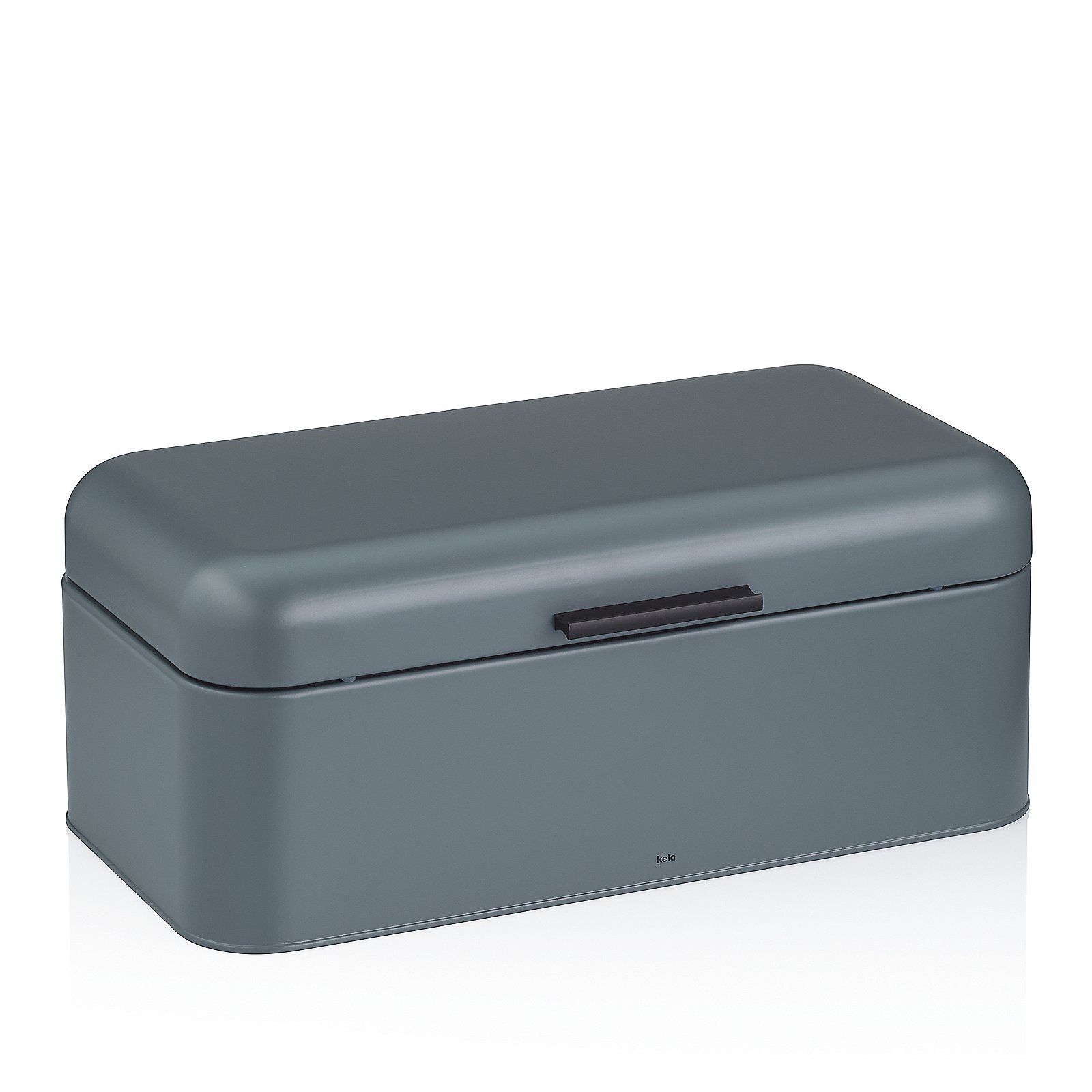 Kela Brotkasten FRISCA in Farbe Dunkelgrau, Box, Aufbewahrungsbox, Metallbox, Deckelbox, Grau, Lunchbox, Metallbox, Rechteckige Box, Grau, Deckelbox